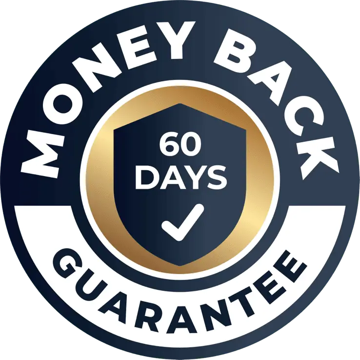 60 day money back guarantee badge for kerafirm pro